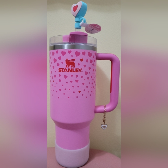 Stanley Other - Stanley Pink Heart Quencher H2.0 40oz 2024 Valentine's Day Target Tumbler